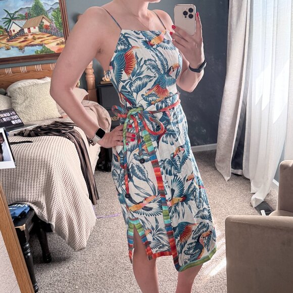 Farm Rio Tropical Bird Dress - Picture 1 of 7